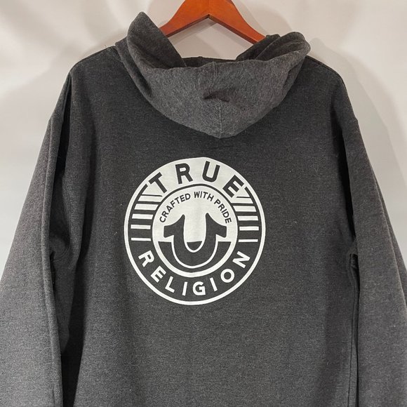 True Religion Hoodie Gray Sz L - Picture 7 of 9